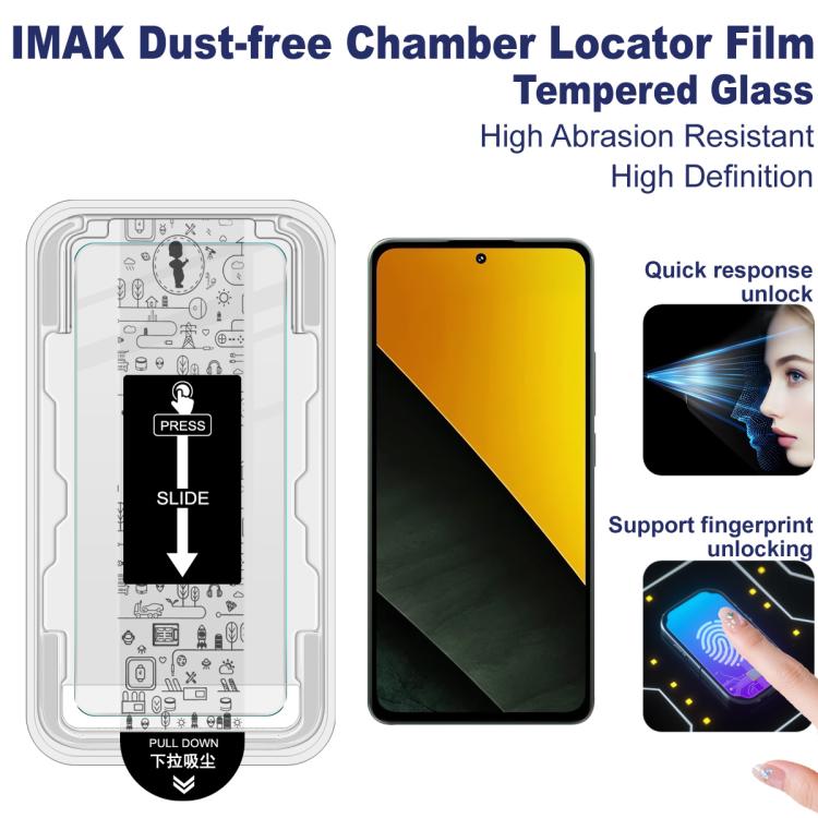 For Xiaomi POCO M7 Pro 5G imak Dust-free Chamber Locator H Series Tempered Glass Film