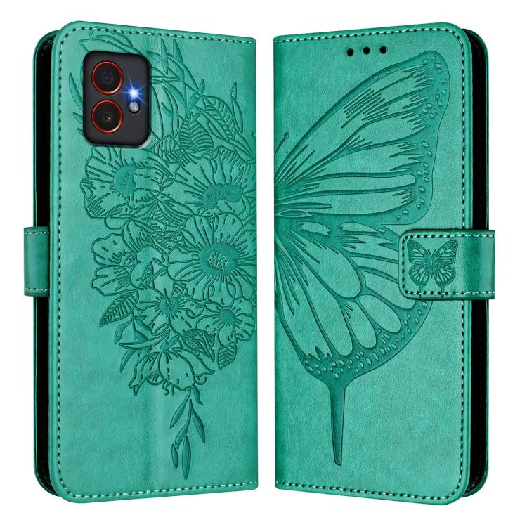 For Samsung Galaxy XCover7 Pro Embossed Butterfly Leather Phone Case