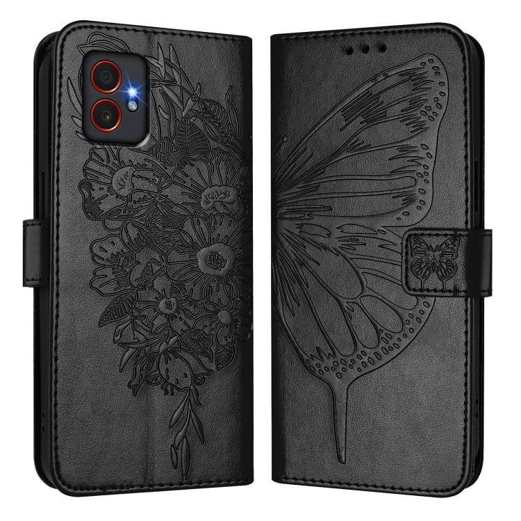 For Samsung Galaxy XCover7 Pro Embossed Butterfly Leather Phone Case