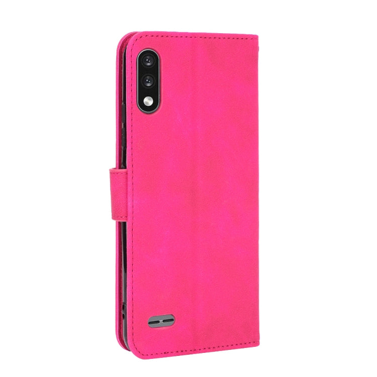 For LG K22 Solid Color Skin Feel Magnetic Buckle Horizontal Flip Calf Texture PU Leather Case with Holder & Card Slots & Wallet