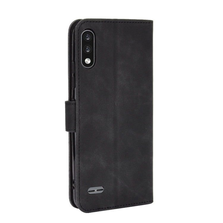 For LG K22 Solid Color Skin Feel Magnetic Buckle Horizontal Flip Calf Texture PU Leather Case with Holder & Card Slots & Wallet