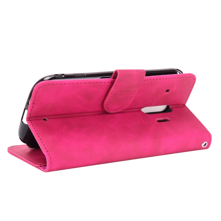 For Fujitsu F-42A / F-01L Solid Color Skin Feel Magnetic Buckle Horizontal Flip Calf Texture PU Leather Case with Holder & Card Slots & Wallet