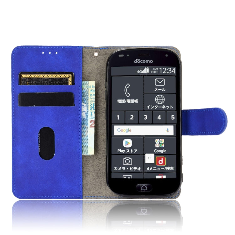 For Fujitsu F-42A / F-01L Solid Color Skin Feel Magnetic Buckle Horizontal Flip Calf Texture PU Leather Case with Holder & Card Slots & Wallet