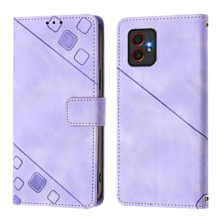 For Samsung Galaxy XCover7 Pro Skin-feel Embossed Leather Phone Case