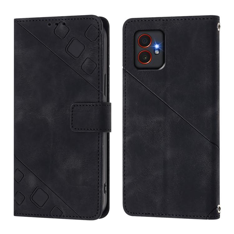 For Samsung Galaxy XCover7 Pro Skin-feel Embossed Leather Phone Case