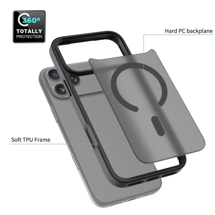 For iPhone 17 Pro Max Skin Feel TPU Hybrid PC MagSafe Phone Case