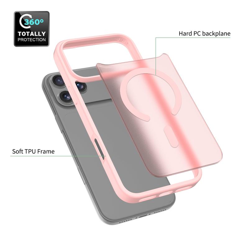 For iPhone 17 Pro Max Skin Feel TPU Hybrid PC MagSafe Phone Case