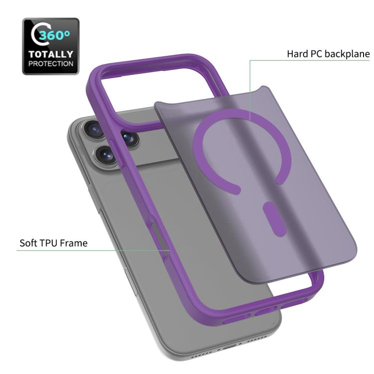 For iPhone 17 Pro Max Skin Feel TPU Hybrid PC MagSafe Phone Case