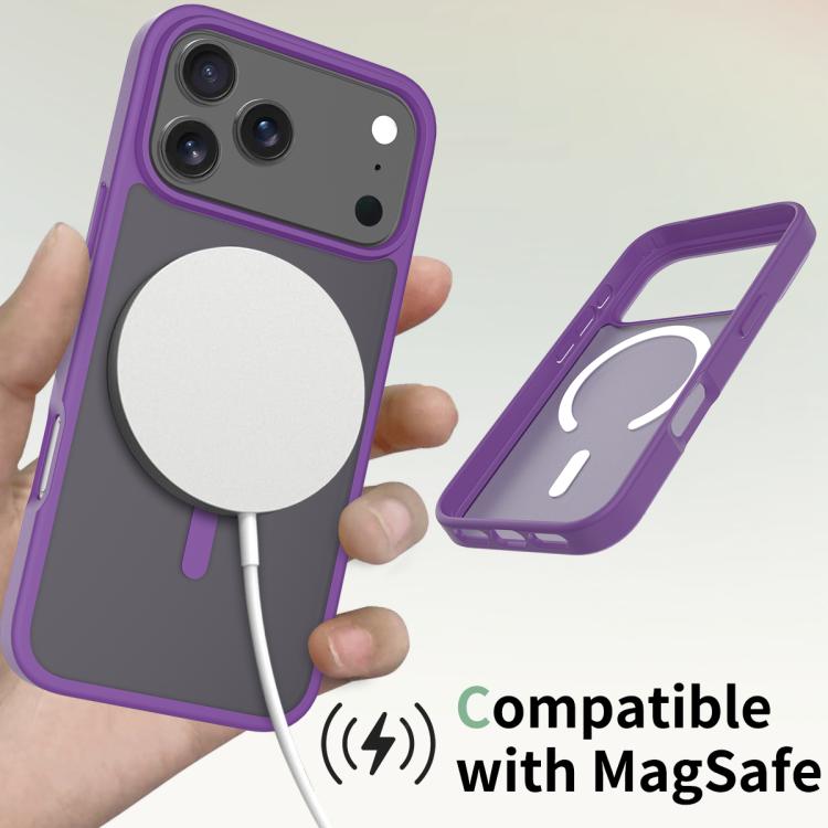 For iPhone 17 Pro Max Skin Feel TPU Hybrid PC MagSafe Phone Case