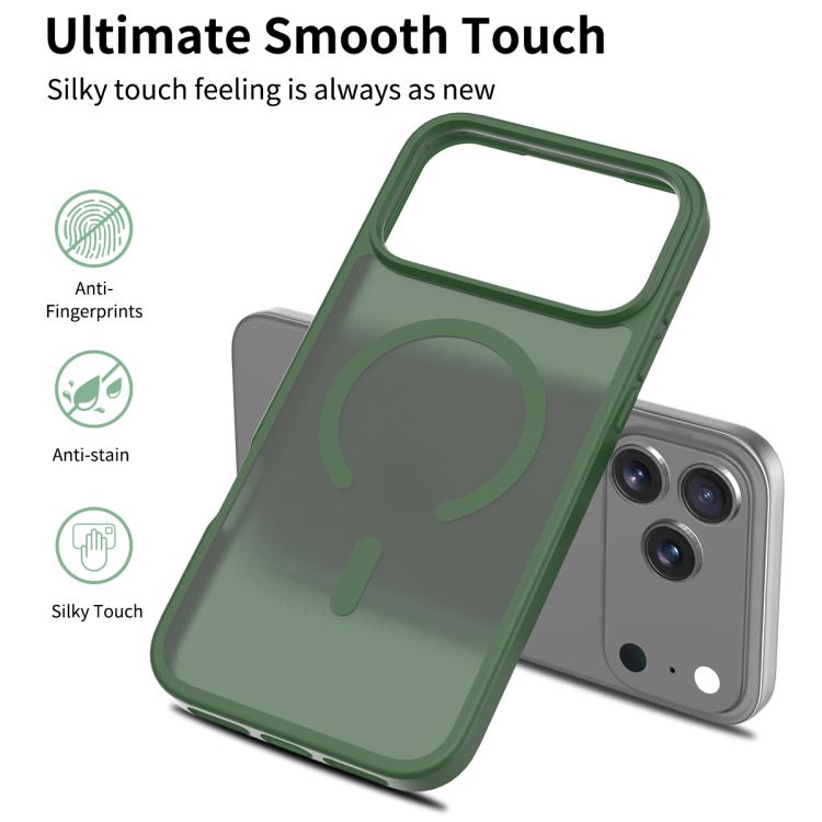 For iPhone 17 Pro Max Skin Feel TPU Hybrid PC MagSafe Phone Case