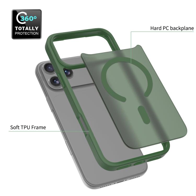 For iPhone 17 Pro Max Skin Feel TPU Hybrid PC MagSafe Phone Case