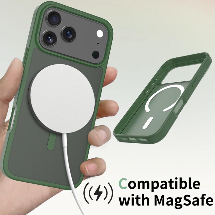 For iPhone 17 Pro Max Skin Feel TPU Hybrid PC MagSafe Phone Case