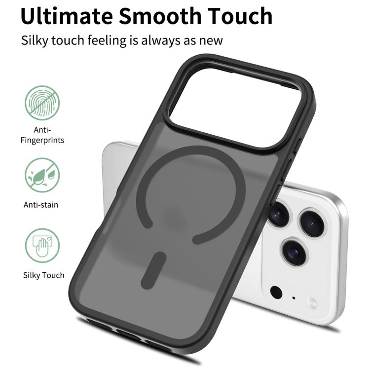 For iPhone 17 Pro Skin Feel TPU Hybrid PC MagSafe Phone Case