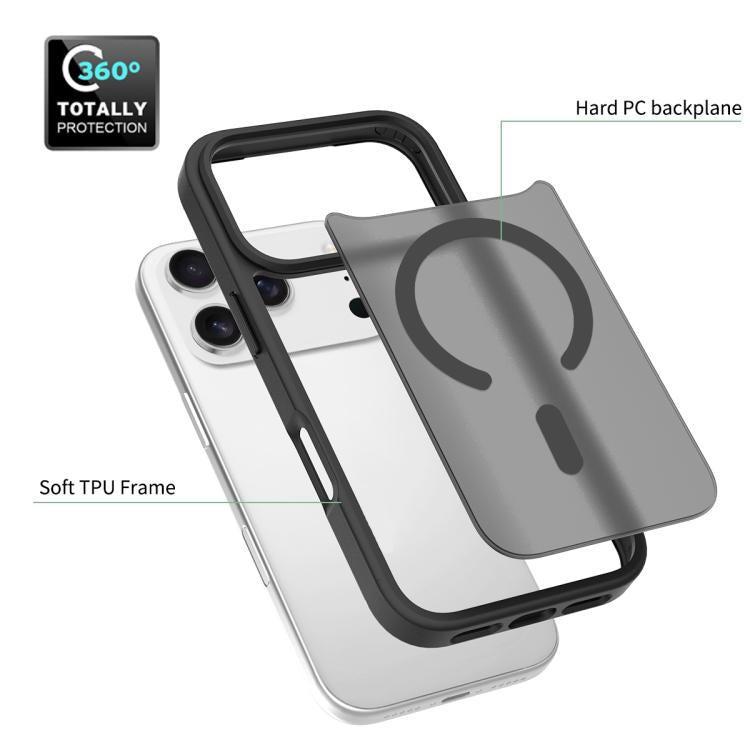 For iPhone 17 Pro Skin Feel TPU Hybrid PC MagSafe Phone Case