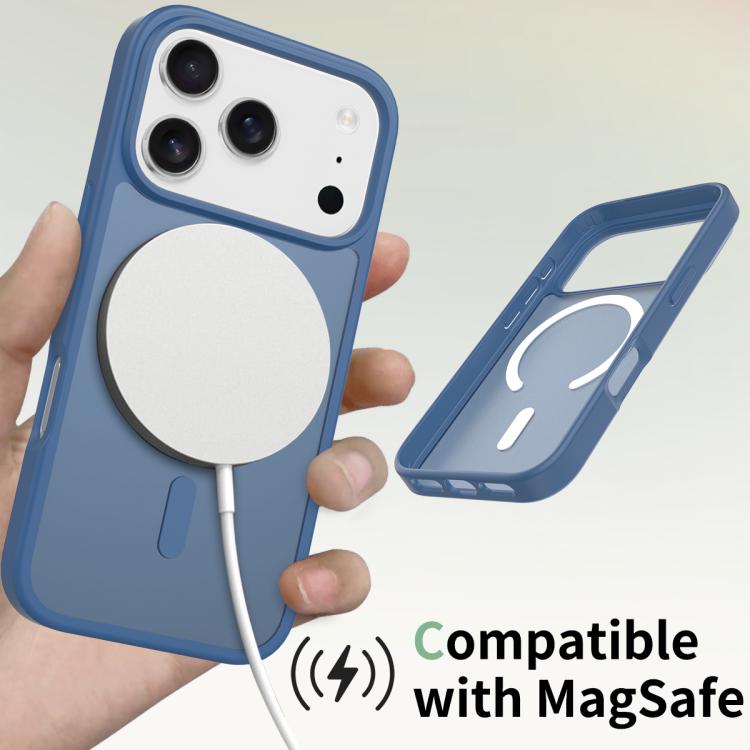 For iPhone 17 Pro Skin Feel TPU Hybrid PC MagSafe Phone Case