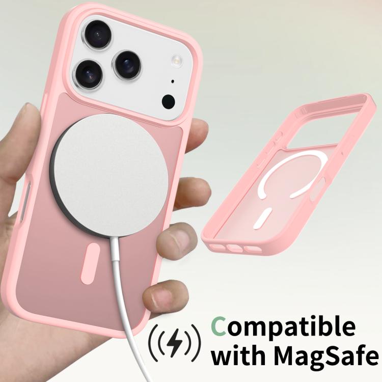 For iPhone 17 Pro Skin Feel TPU Hybrid PC MagSafe Phone Case