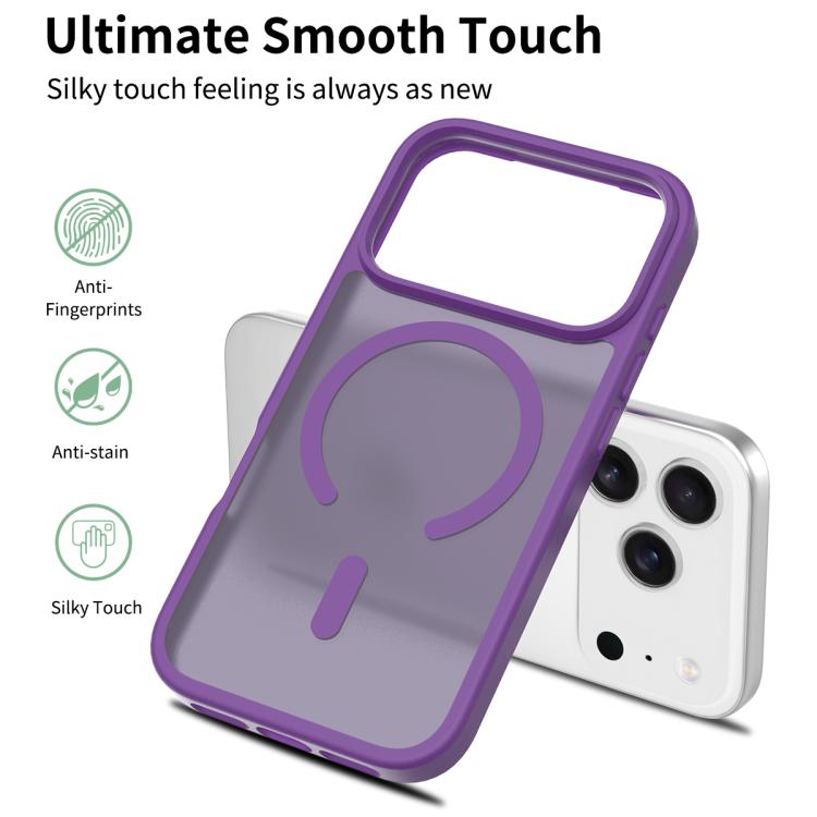 For iPhone 17 Pro Skin Feel TPU Hybrid PC MagSafe Phone Case
