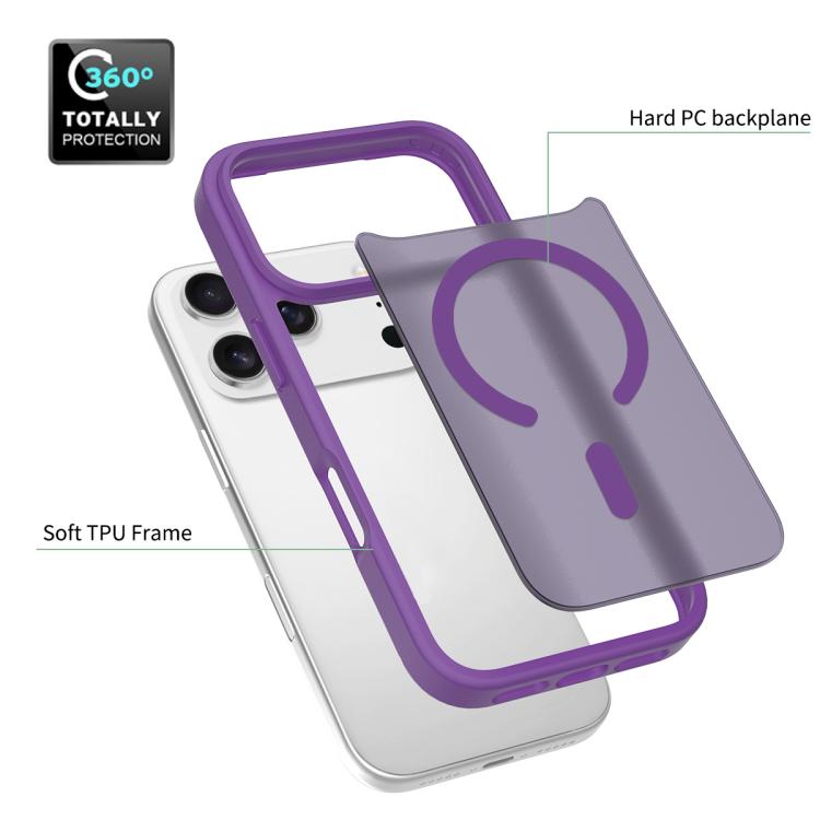 For iPhone 17 Pro Skin Feel TPU Hybrid PC MagSafe Phone Case