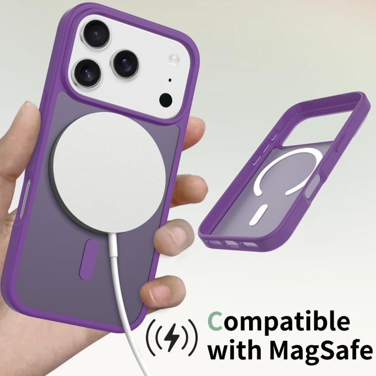 For iPhone 17 Pro Skin Feel TPU Hybrid PC MagSafe Phone Case
