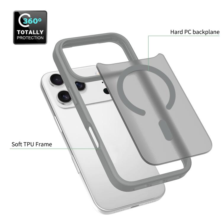 For iPhone 17 Pro Skin Feel TPU Hybrid PC MagSafe Phone Case