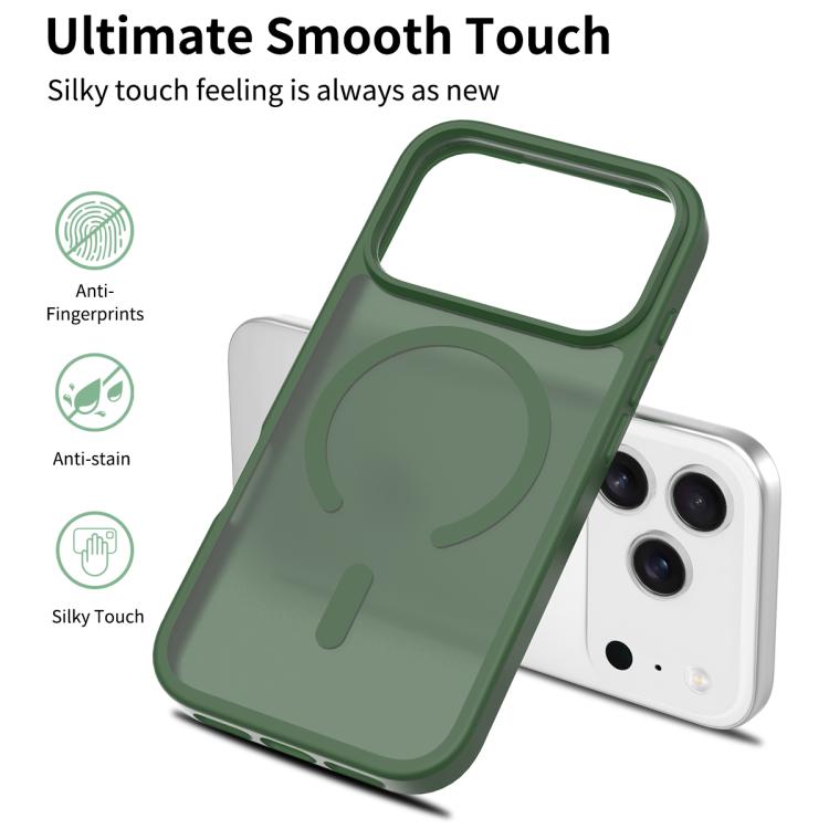 For iPhone 17 Pro Skin Feel TPU Hybrid PC MagSafe Phone Case