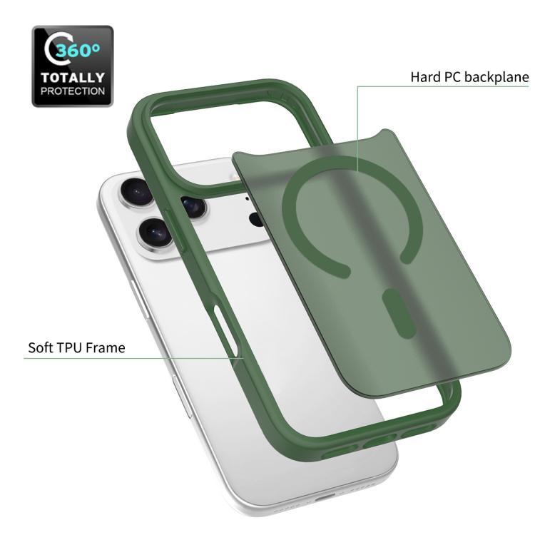 For iPhone 17 Pro Skin Feel TPU Hybrid PC MagSafe Phone Case