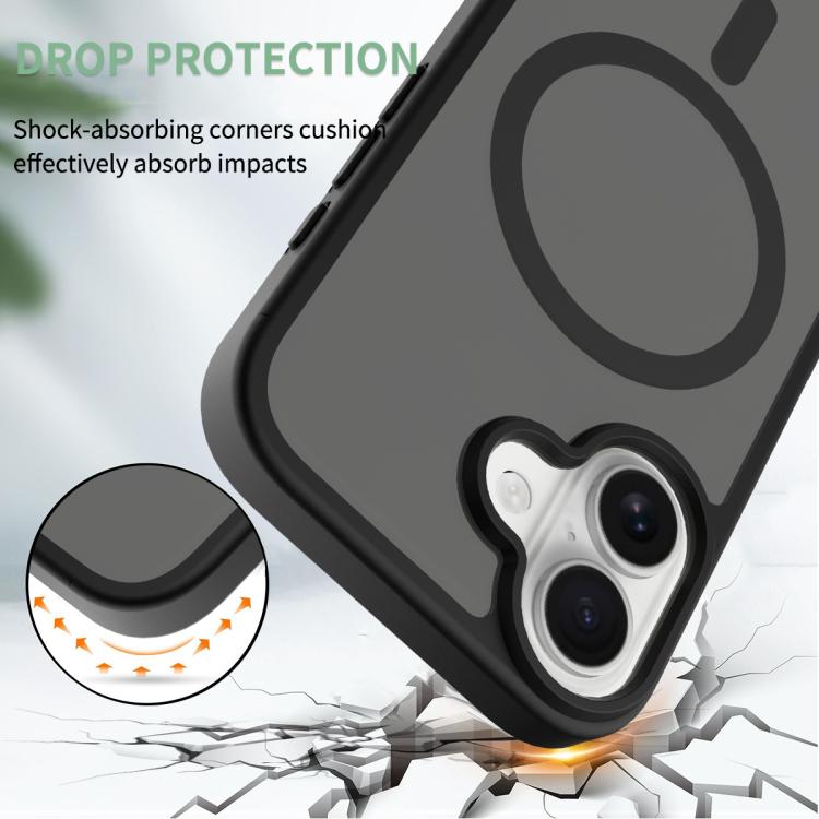 For iPhone 17 Skin Feel TPU Hybrid PC MagSafe Phone Case