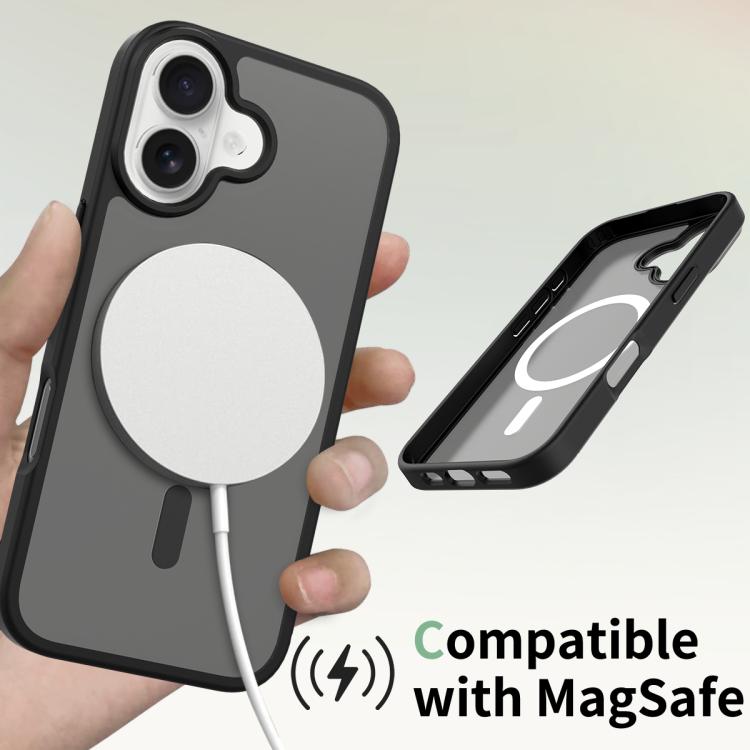 For iPhone 17 Skin Feel TPU Hybrid PC MagSafe Phone Case