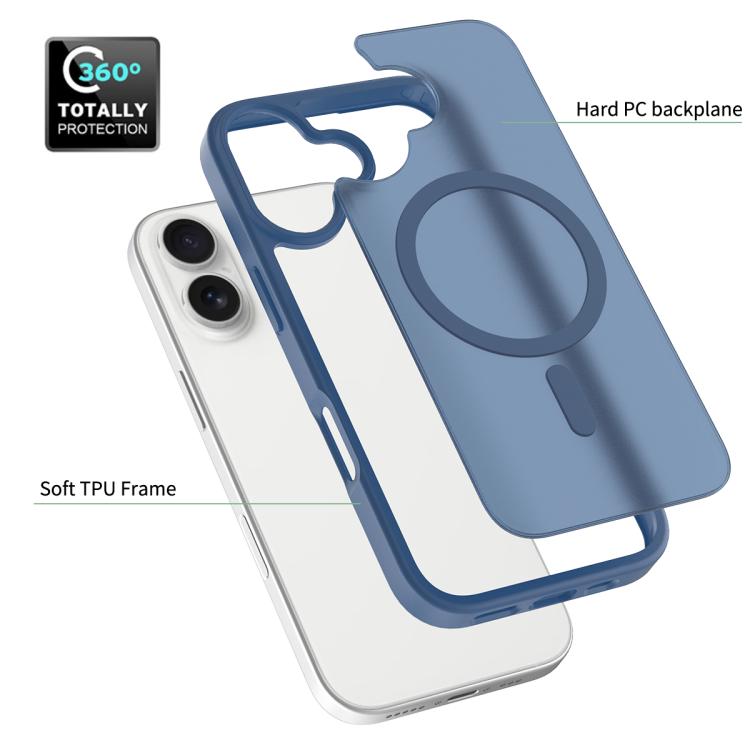 For iPhone 17 Skin Feel TPU Hybrid PC MagSafe Phone Case