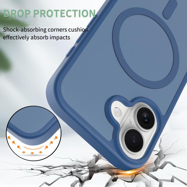 For iPhone 17 Skin Feel TPU Hybrid PC MagSafe Phone Case
