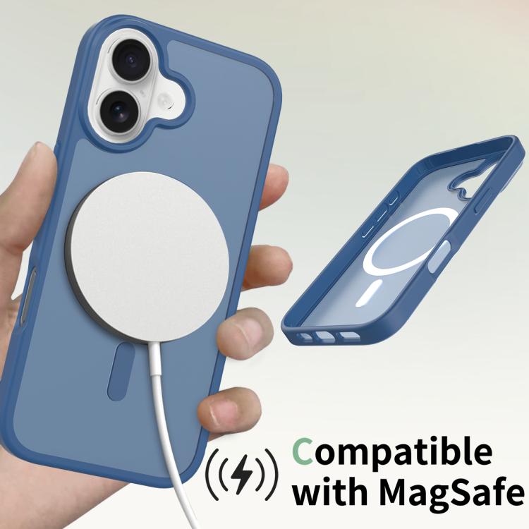 For iPhone 17 Skin Feel TPU Hybrid PC MagSafe Phone Case
