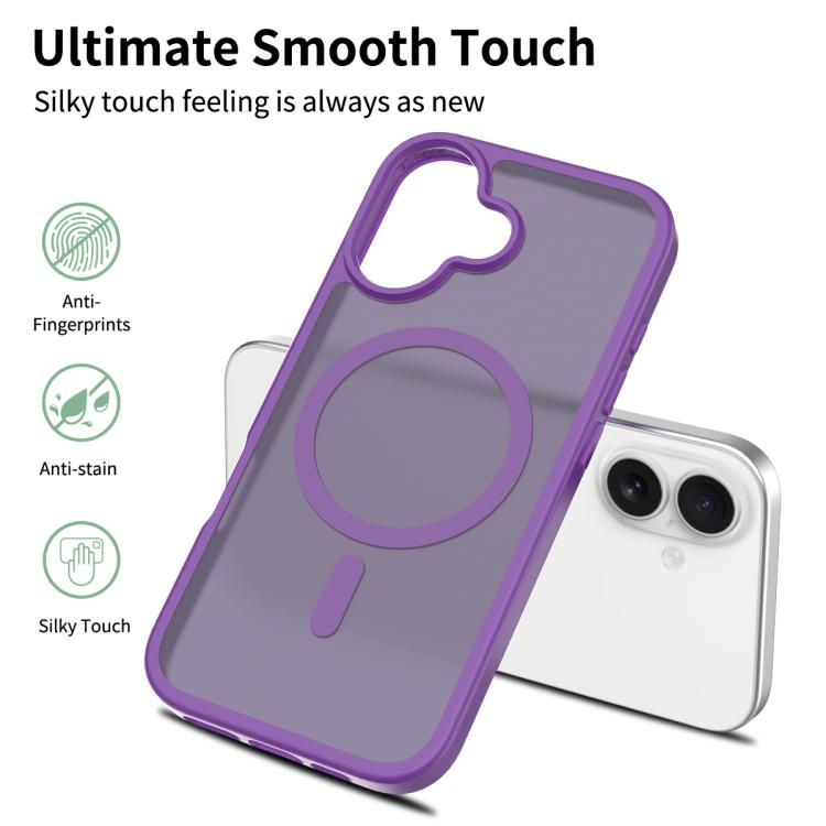 For iPhone 17 Skin Feel TPU Hybrid PC MagSafe Phone Case