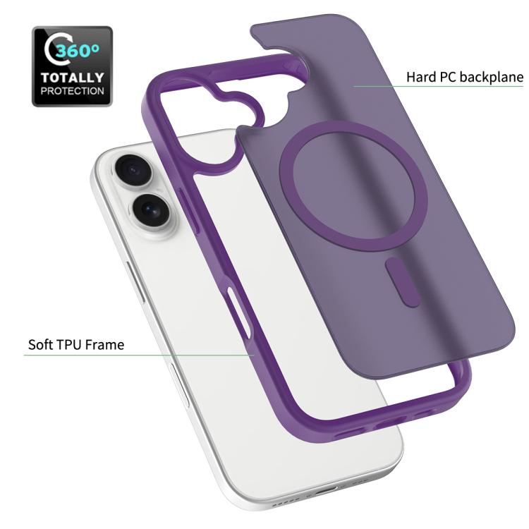 For iPhone 17 Skin Feel TPU Hybrid PC MagSafe Phone Case