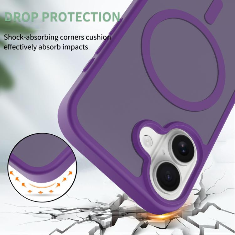 For iPhone 17 Skin Feel TPU Hybrid PC MagSafe Phone Case