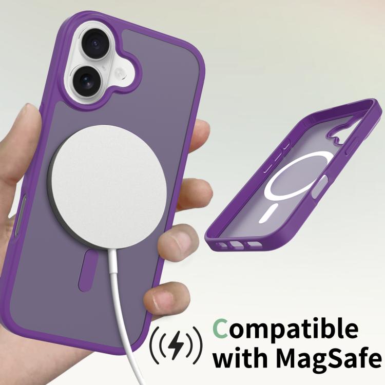 For iPhone 17 Skin Feel TPU Hybrid PC MagSafe Phone Case