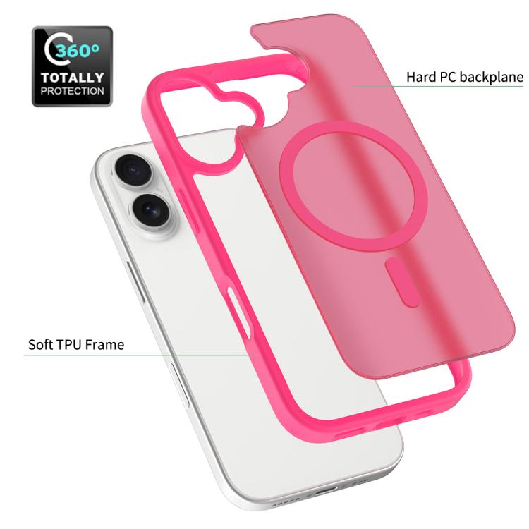 For iPhone 17 Skin Feel TPU Hybrid PC MagSafe Phone Case