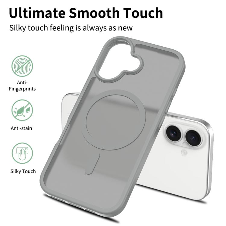 For iPhone 17 Skin Feel TPU Hybrid PC MagSafe Phone Case