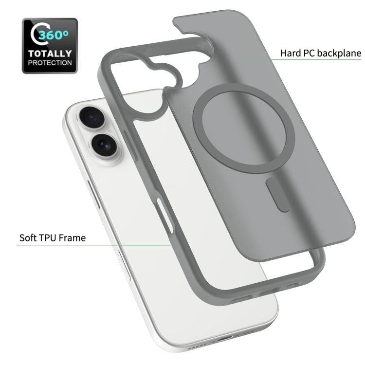 For iPhone 17 Skin Feel TPU Hybrid PC MagSafe Phone Case