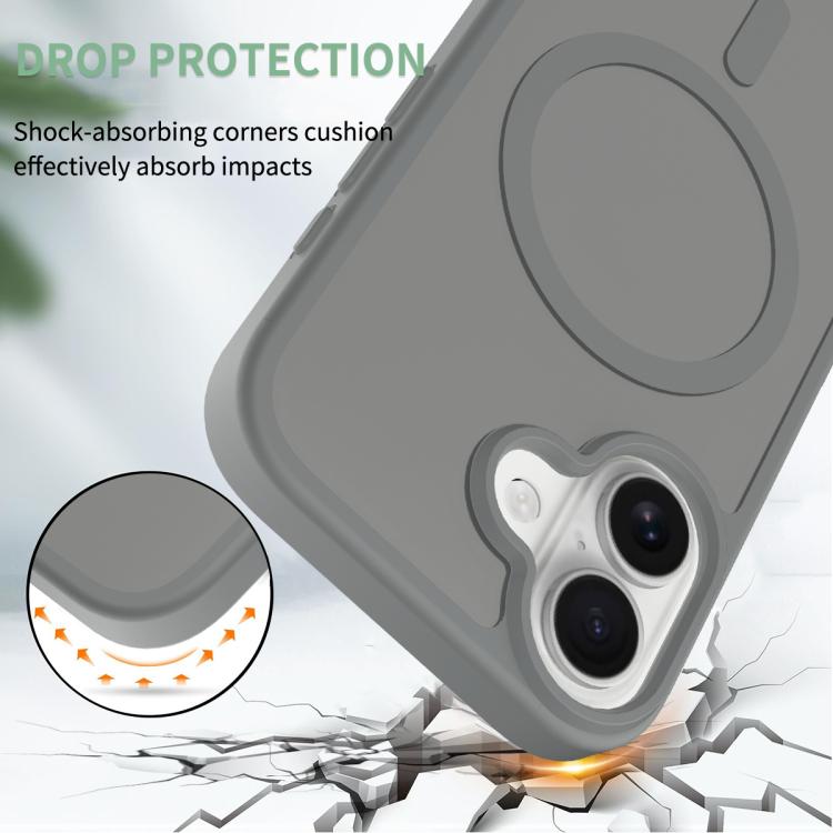 For iPhone 17 Skin Feel TPU Hybrid PC MagSafe Phone Case
