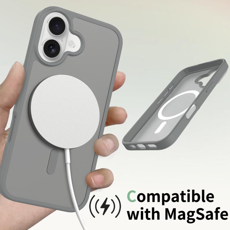 For iPhone 17 Skin Feel TPU Hybrid PC MagSafe Phone Case