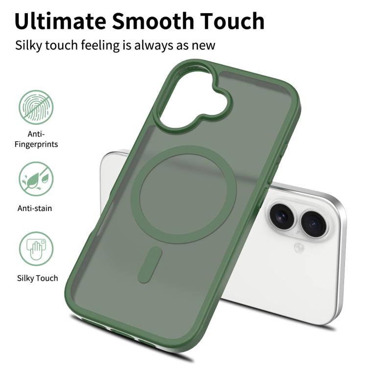 For iPhone 17 Skin Feel TPU Hybrid PC MagSafe Phone Case
