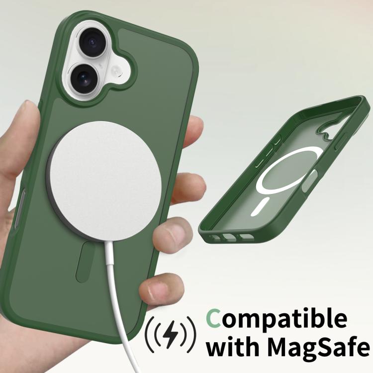 For iPhone 17 Skin Feel TPU Hybrid PC MagSafe Phone Case