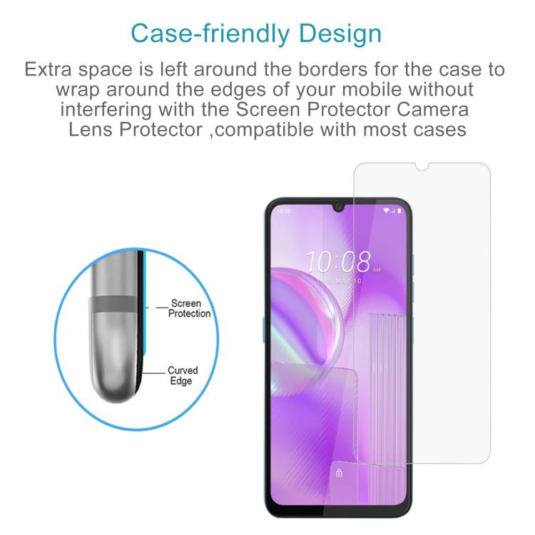 For HTC Wildfire E4 Plus 50pcs 0.26mm 9H 2.5D Tempered Glass Film