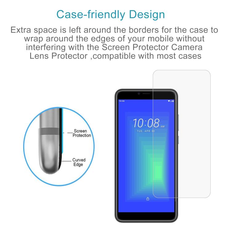 For HTC Wildfire E6 50pcs 0.26mm 9H 2.5D Tempered Glass Film
