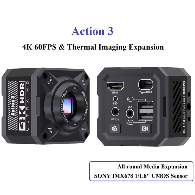 Mechanic Action3 HDMI / USB Thermal Imaging 4K HD Microscope Camera, Plug:EU Plug