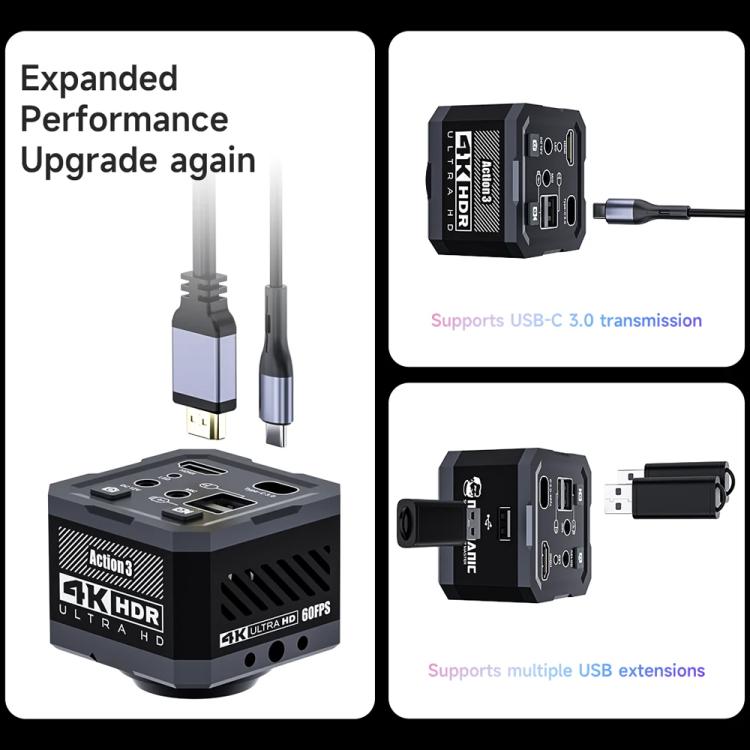 Mechanic Action3 HDMI / USB Thermal Imaging 4K HD Microscope Camera, Plug:EU Plug