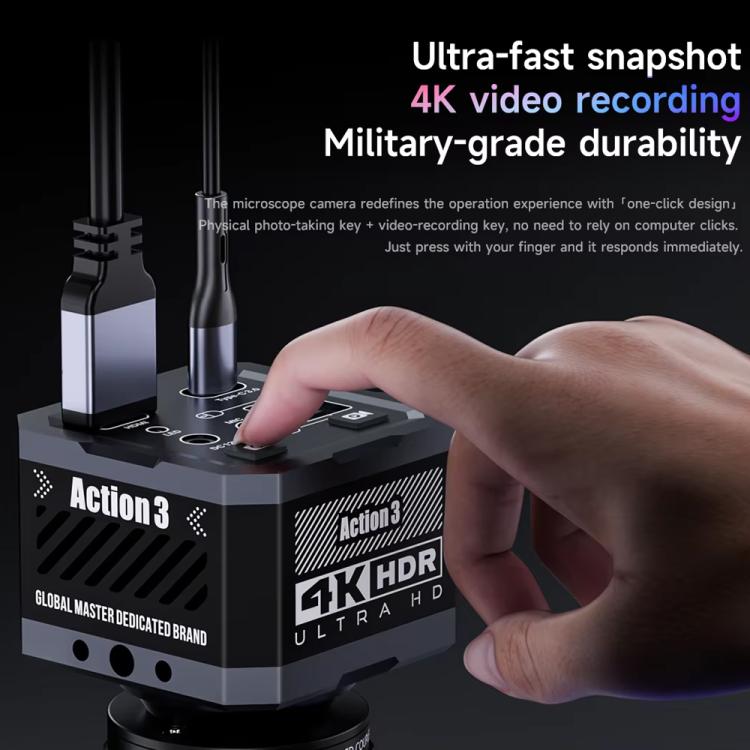 Mechanic Action3 HDMI / USB Thermal Imaging 4K HD Microscope Camera, Plug:EU Plug