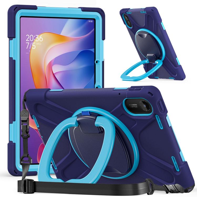 For Xiaomi Redmi Pad 2 Silicone Hybrid PC Tablet Case with Holder & Shoulder Strap