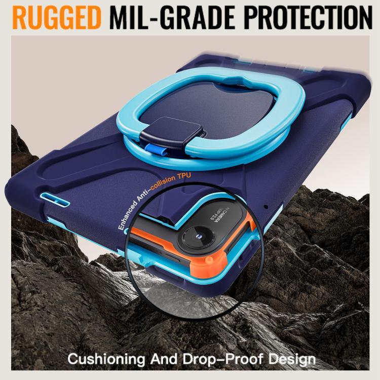 For Xiaomi Redmi Pad 2 Silicone Hybrid PC Tablet Case with Holder & Shoulder Strap
