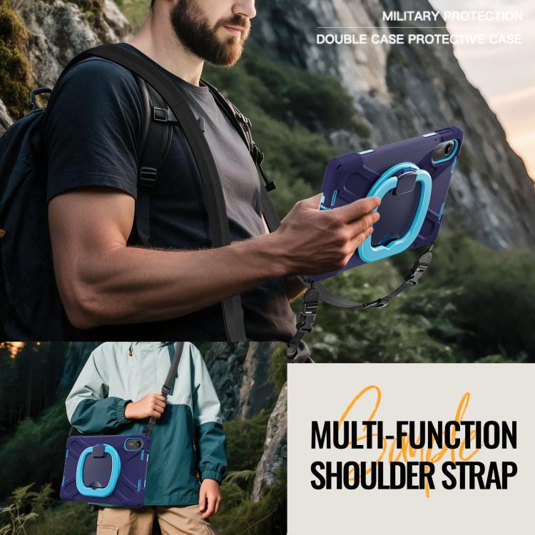 For Xiaomi Redmi Pad 2 Silicone Hybrid PC Tablet Case with Holder & Shoulder Strap